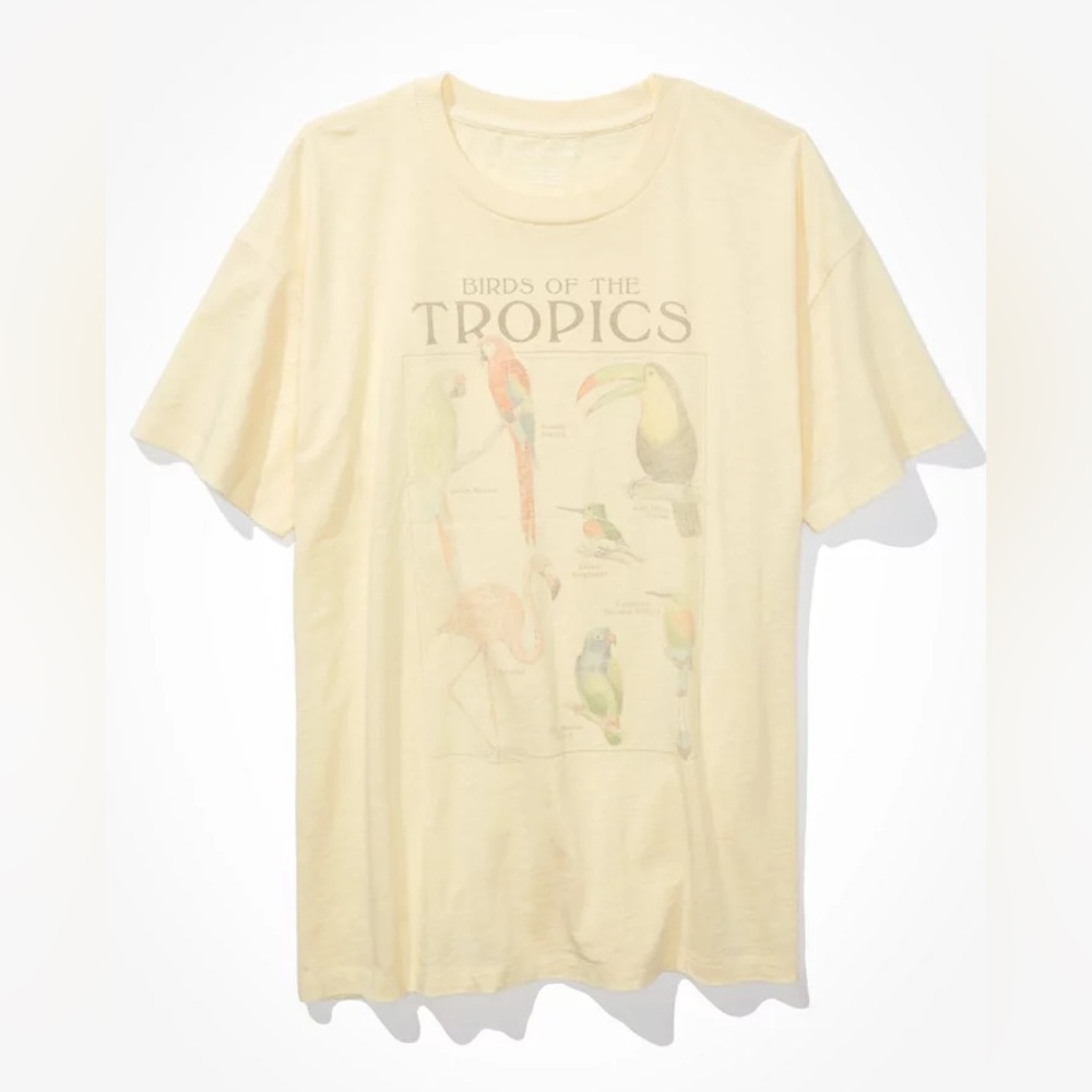 American Eagle Oversized Tropics Graphic T-Shirt